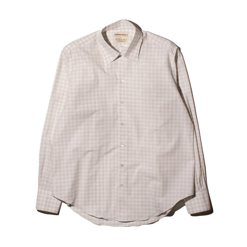 CAMISAS MANOLO シャツ　カミサスマノロ CAMISAS MANOLO - OFF WHITE GREY CHECKS NORMAL SHIRT – STUDY