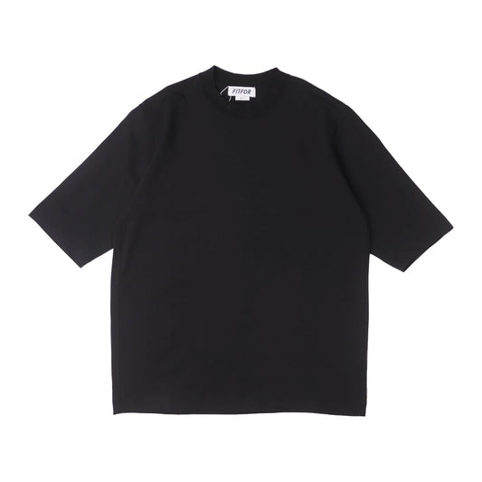 FITFOR BASIC MID SLEEVE TEE BLACK【#202】(N)