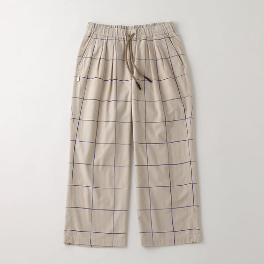 S.F.C WIDE PANTS (Check) Beige / Blue Check【SFCFW21P03】