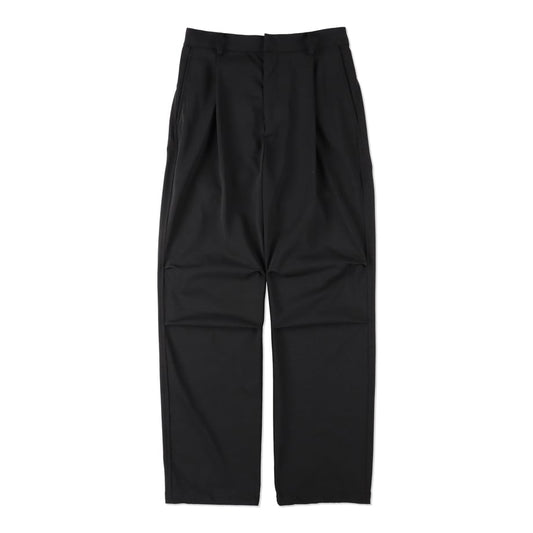 MAYKAM WOOL/POLY 1TUCK PANTS BLACK [2401-035]