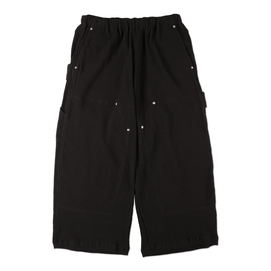 COSMOS TEXAS waffle easy double knee pants black【ctss25p01】(N)