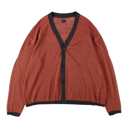 MAYKAM CARDIGAN CHARCOAL×ORANGE [2401-031]