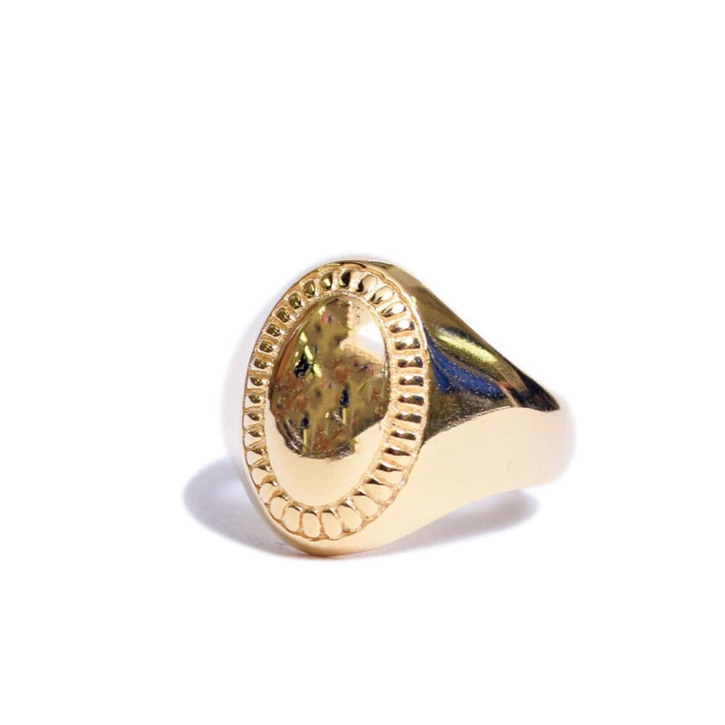 XOLO - Oval Mirror ring 24K ALL coating – STUDY SHOWROOM STORE