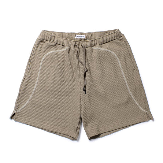 CABARET POVAL Fabien Waffle Shorts Khaki【24SS-PVA-PT03】