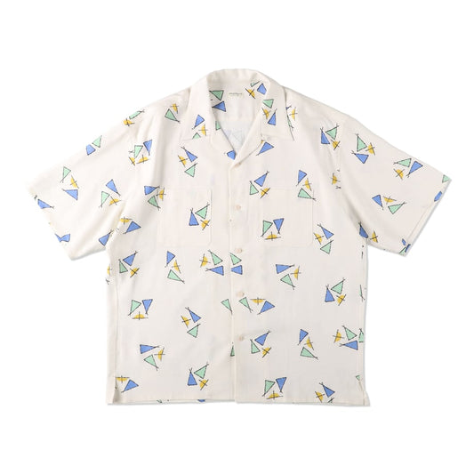 SOLARIS & Co. ATOMIC S/S OP SHIRT "TROPICANA" WHITE【V02003】