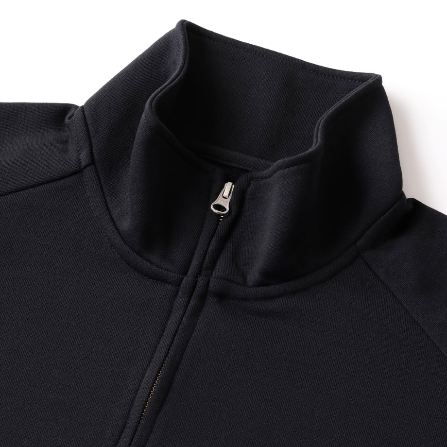 S.F.C SWEAT SPORTY JACKET Black - エスエフシー 襟部分ディティール