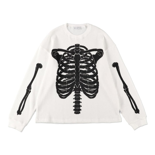 COSMOS TEXAS bone waffle ls tee white【ctss25CS01】(N)