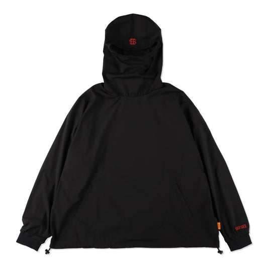 SEE SEE NYLON HOODY【BLACK】