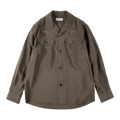 ENCOMING  OPEN COLLAR SHIRT BROWN【OPSH-BR】(N)