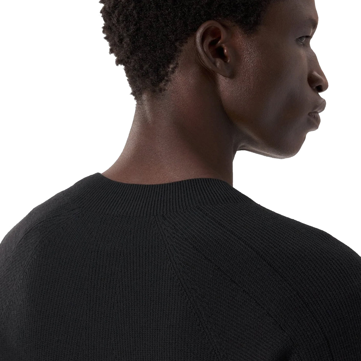ARC'TERYX VEILANCE Conic Wool Midlayer Men's Black 着用首元背面