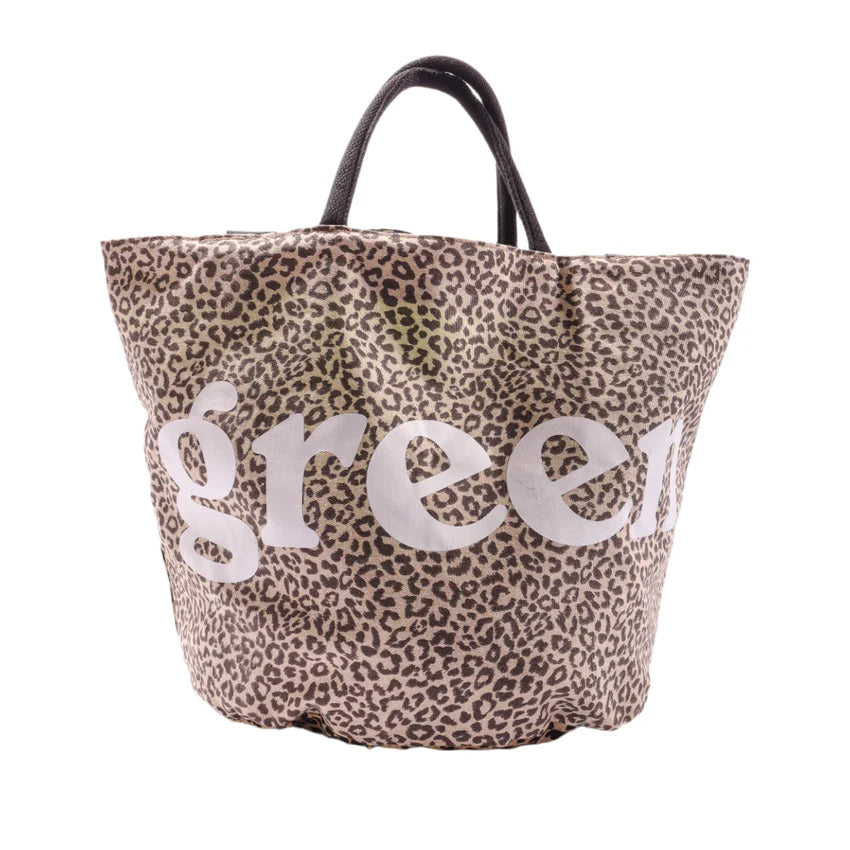 Mister Green MEDIUM ROUND TOTE / GROW BAG LEOPARD【MEDTOTE】(N)