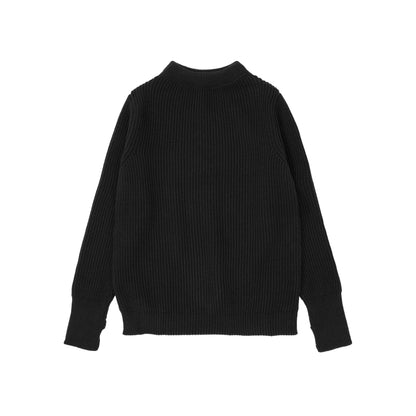 ANDERSEN-ANDERSEN Navy Crewneck Black 正面