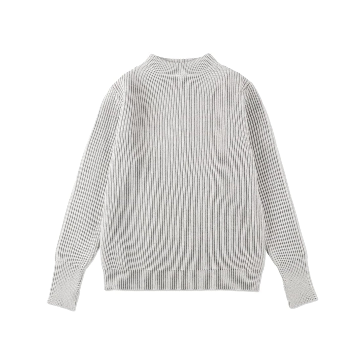 ANDERSEN-ANDERSEN Navy Crewneck Light Grey 正面