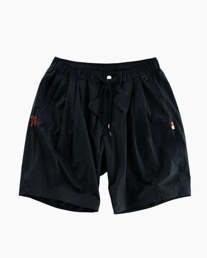 SEESEE'S Choice Easy Double Pleated Shorts【Black/Orange】