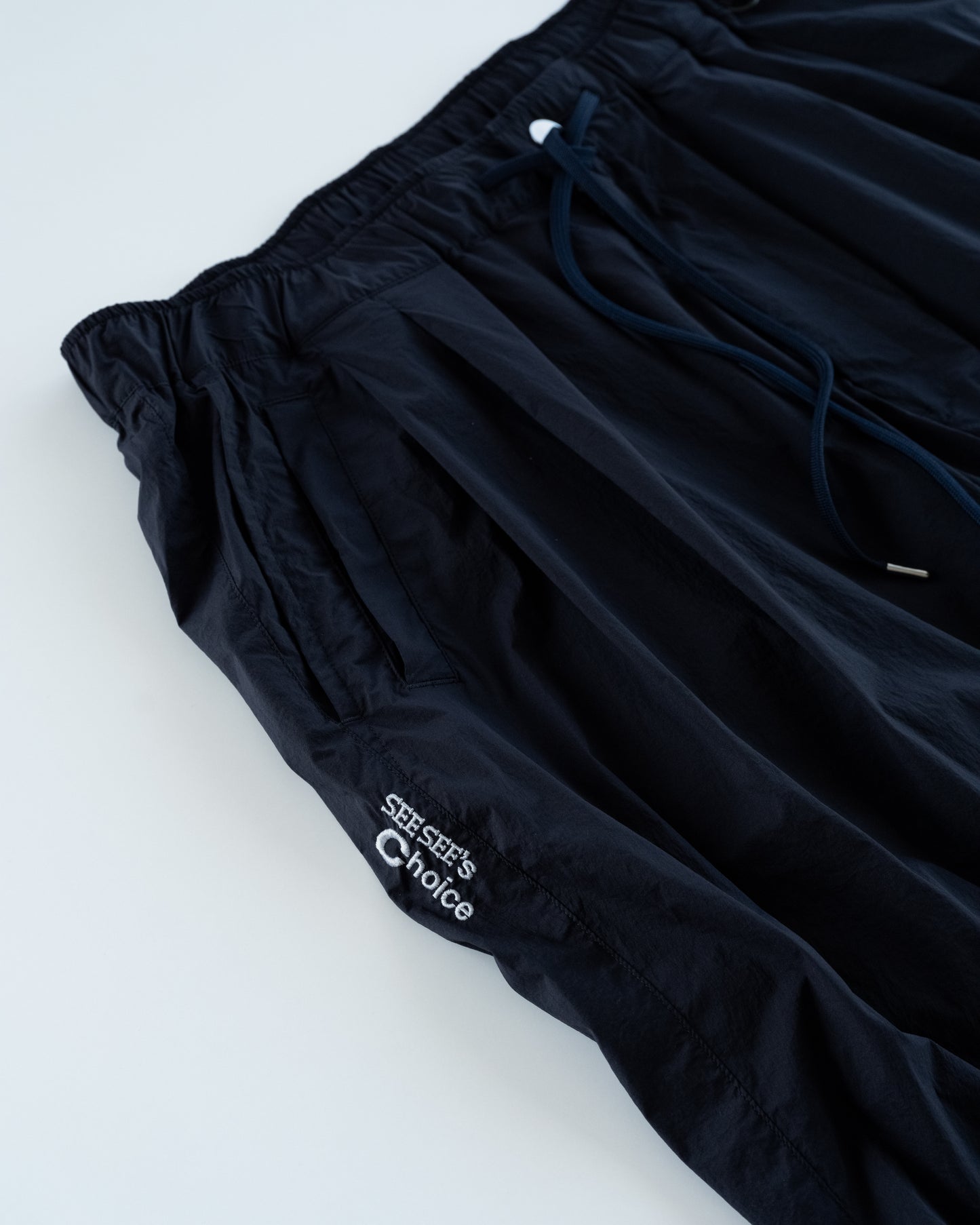 SEESEE'S Choice Easy Double Pleated Shorts【Navy/White】