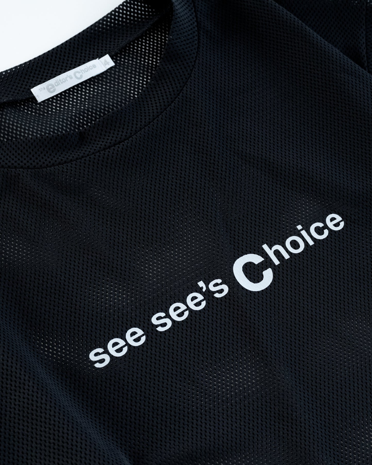 SEESEE'S Choice Mesh Tee【Black/White】