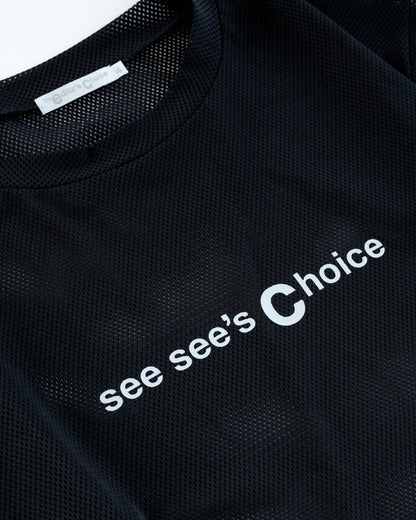SEESEE'S Choice Mesh Tee【Black/White】