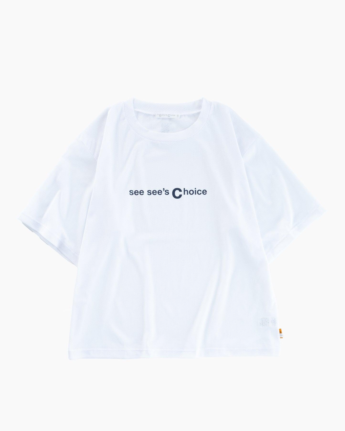 SEESEE'S Choice Mesh Tee【White/Navy】