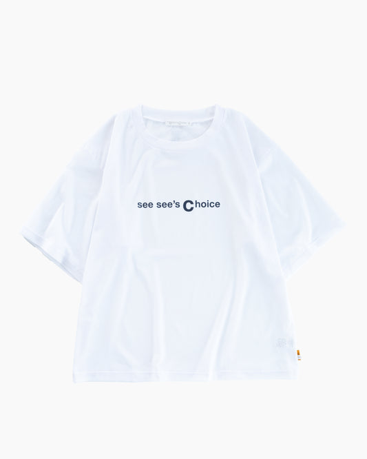 SEESEE'S Choice Mesh Tee【White/Navy】