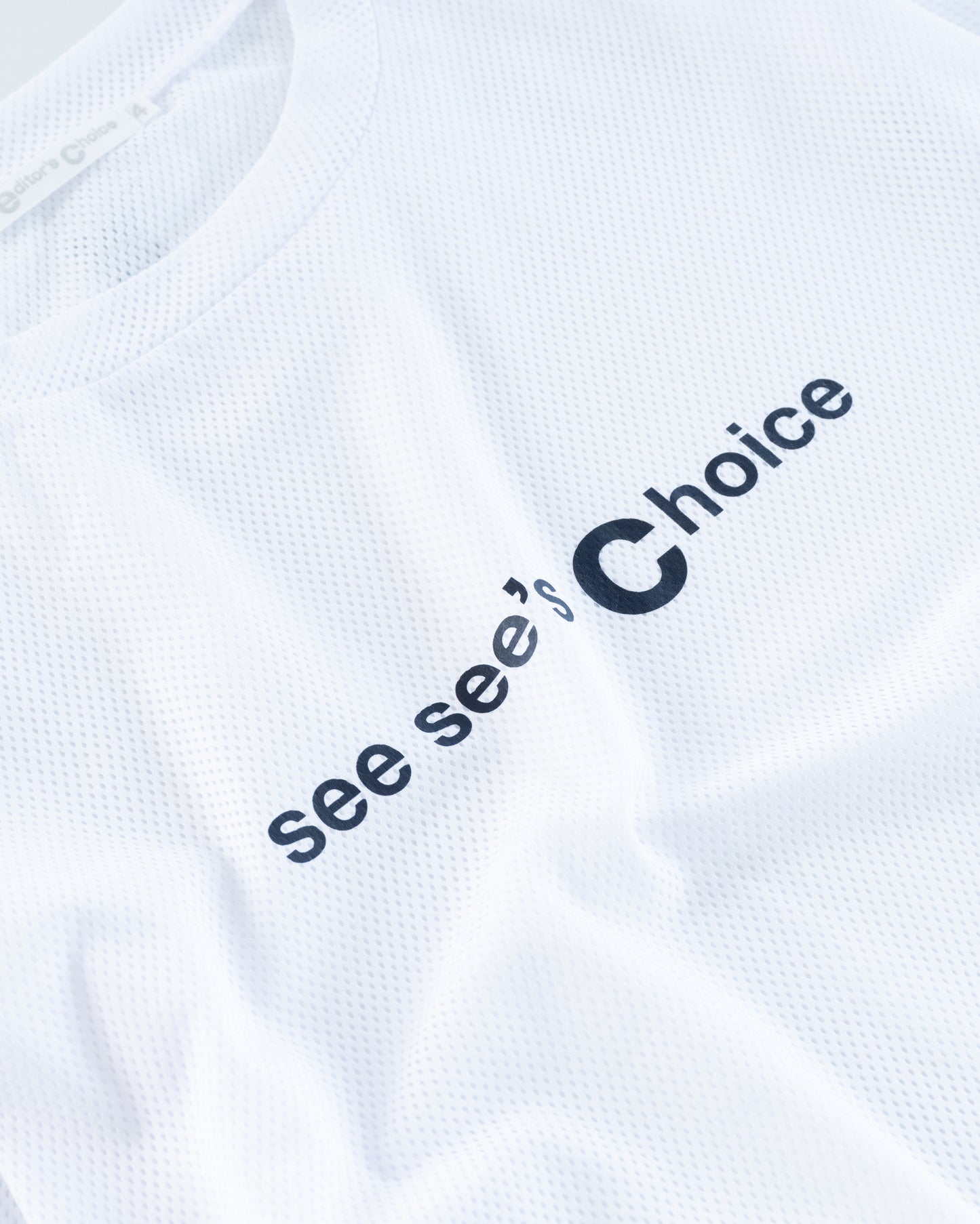 SEESEE'S Choice Mesh Tee【White/Navy】