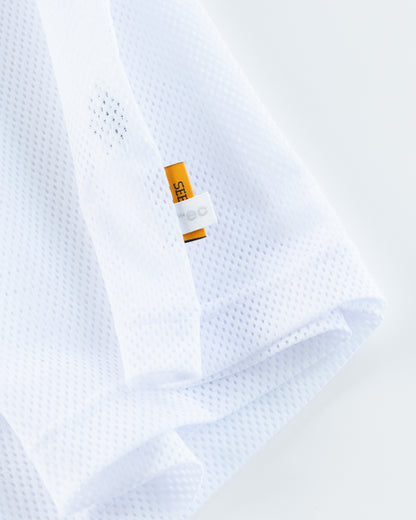 SEESEE'S Choice Mesh Tee【White/Navy】