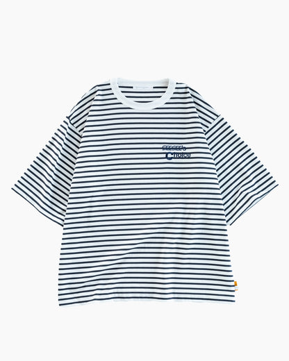 SEESEE'S Choice Embroidered Border Tee【Navy/Navy】