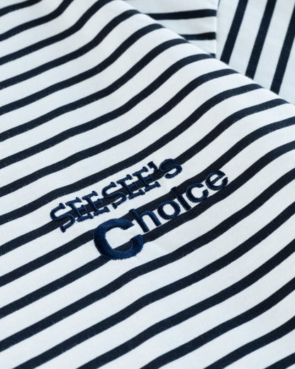 SEESEE'S Choice Embroidered Border Tee【Navy/Navy】