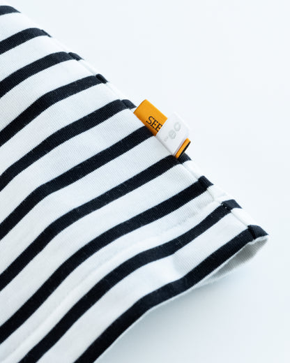 SEESEE'S Choice Embroidered Border Tee【Black/Orange】