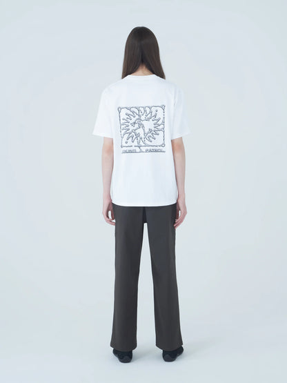 Hiking Patrol Ink Drop S/S T-Shirt White 背面 着用イメージ